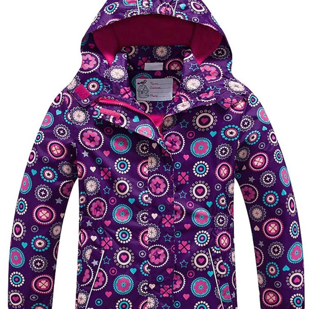 ☔️💙Girls heart rain & waterproof jacket - sz 6T